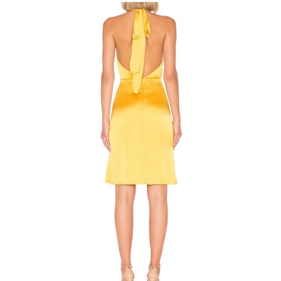 LPA Halter Tie Dress in Mustard Yellow Size XS from REVOLVE - Picture 3 of 7
